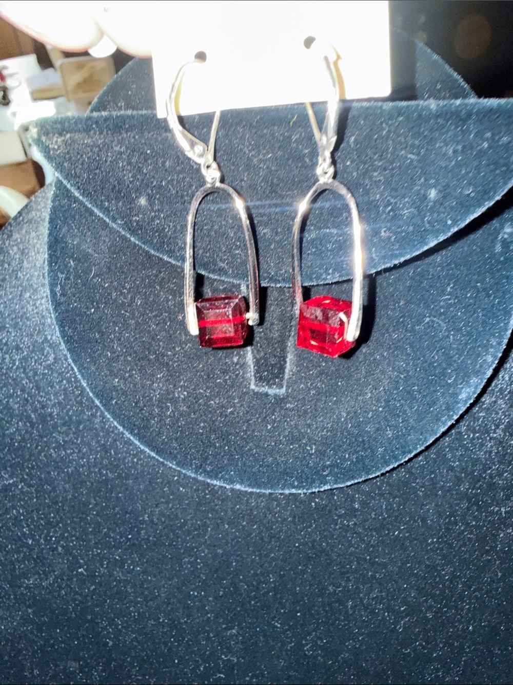 ♥️Gorgeous Dangle Wishbone mobile stone 925 earrings